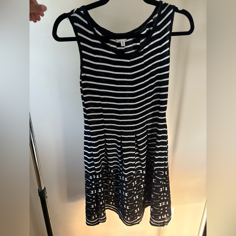 Max Studio Monochrome Striped Dress